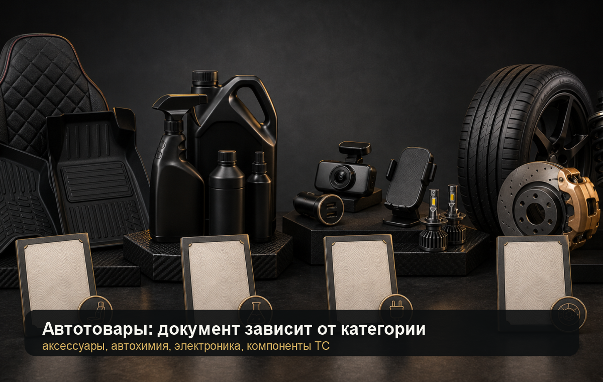 документы на автотовары и автозапчасти по категориям