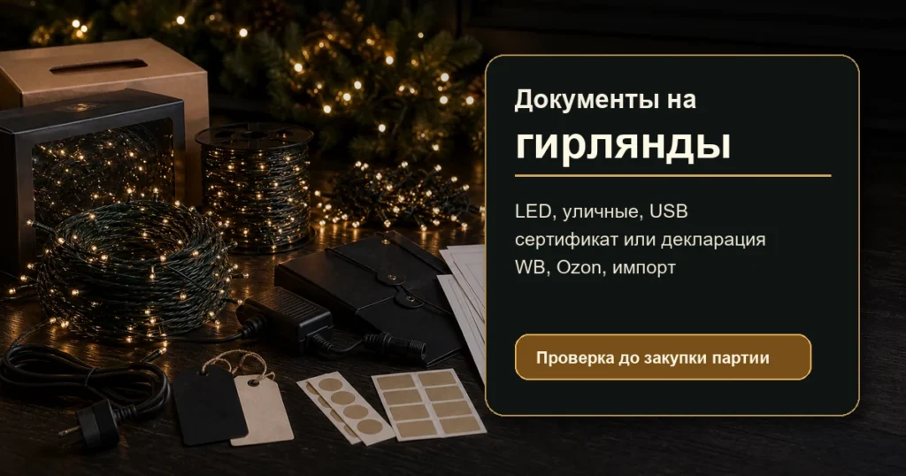 документы на гирлянды для маркетплейсов