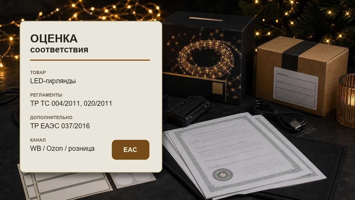 сертификат или декларация на гирлянды