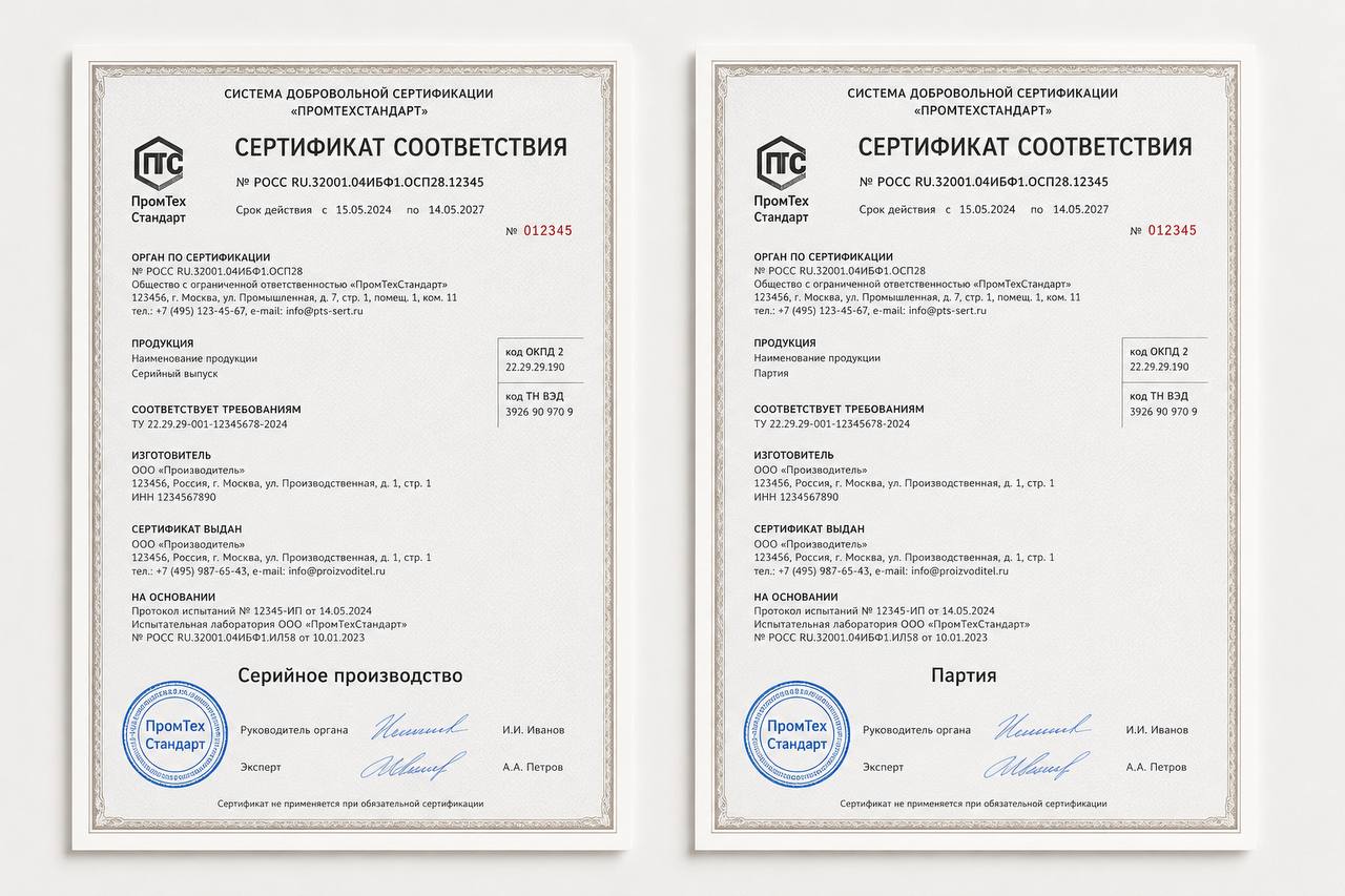 Сертификат на серийное производство и сертификат на партию — отличия для инспекционного контроля