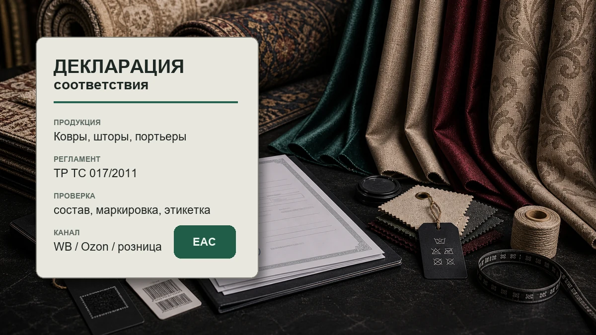 декларация на ковры и шторы ТР ТС 017