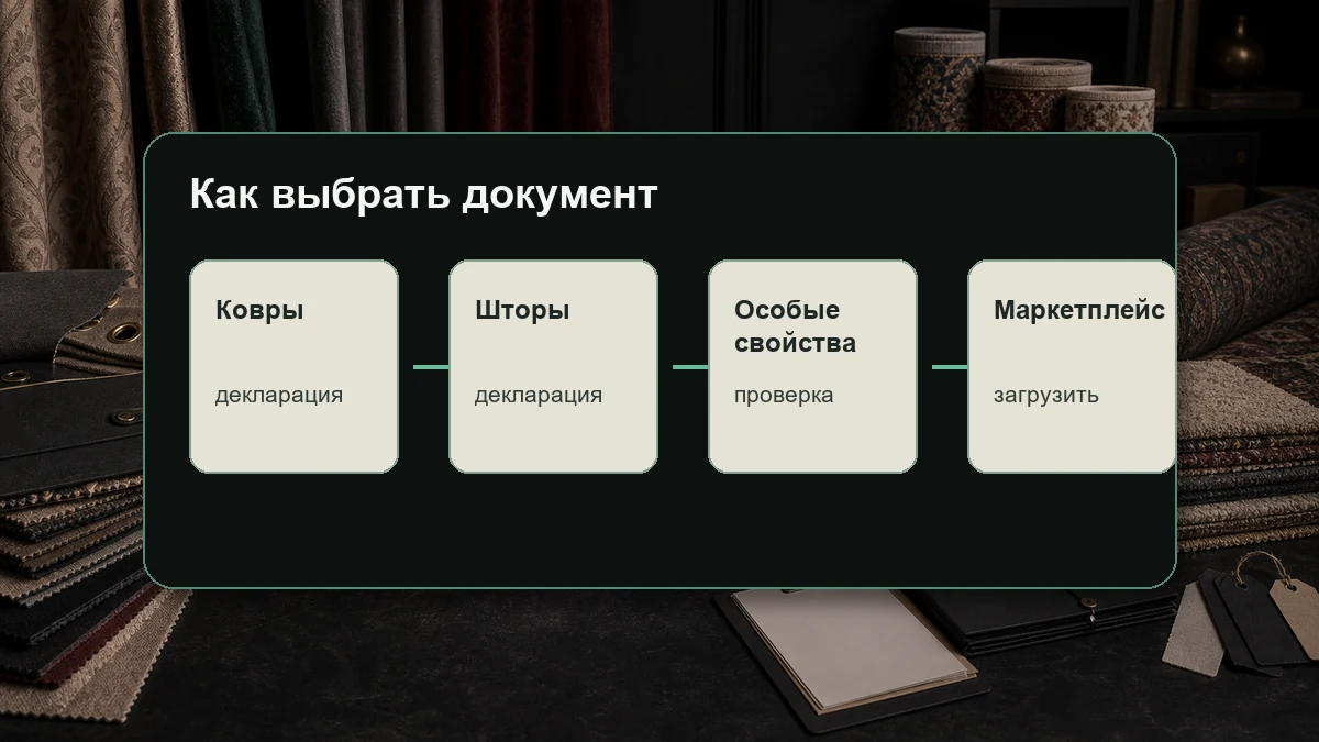какой документ нужен на ковры и шторы