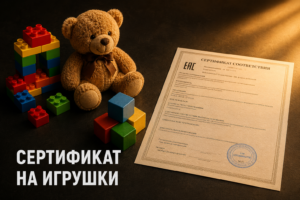 Сертификат соответствия ТР ТС 008 на детские игрушки — медвежонок и конструктор
