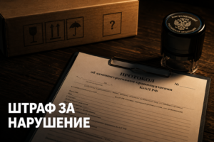 Протокол об административном правонарушении и штраф за продажу без декларации соответствия