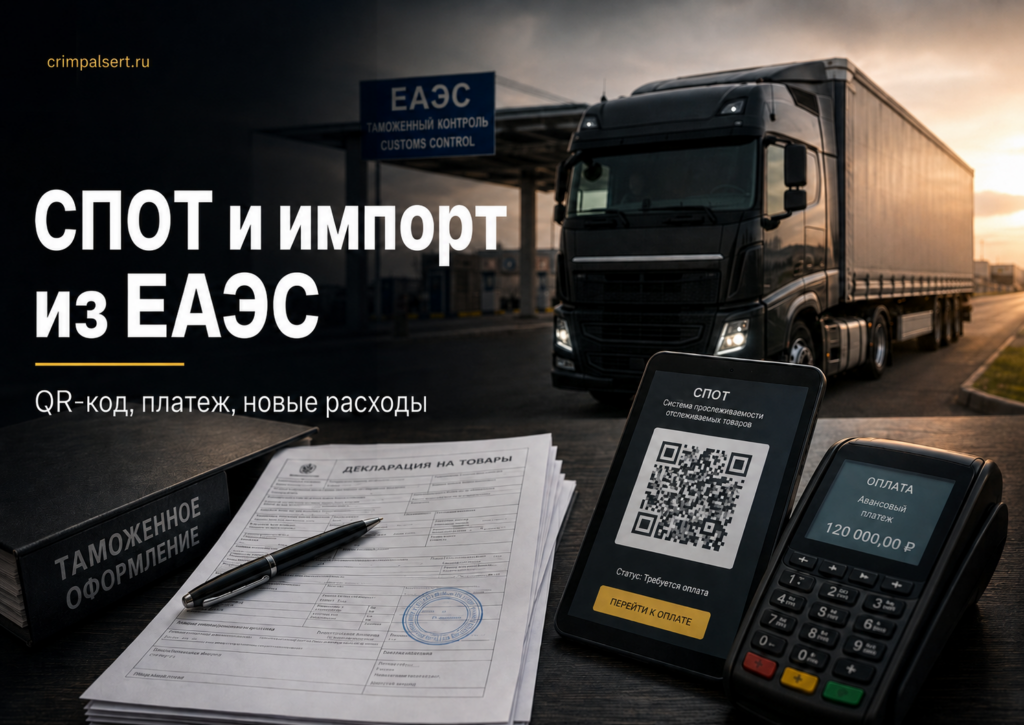 СПОТ для импорта из Казахстана, Киргизии и Армении: QR-код, обеспечительный платёж и новые расходы