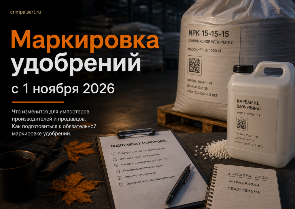 Маркировка удобрений с 1 ноября 2026: что сделать заранее