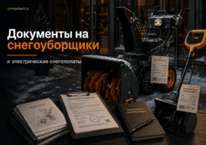 Документы на снегоуборщики и электрические снеголопаты для WB