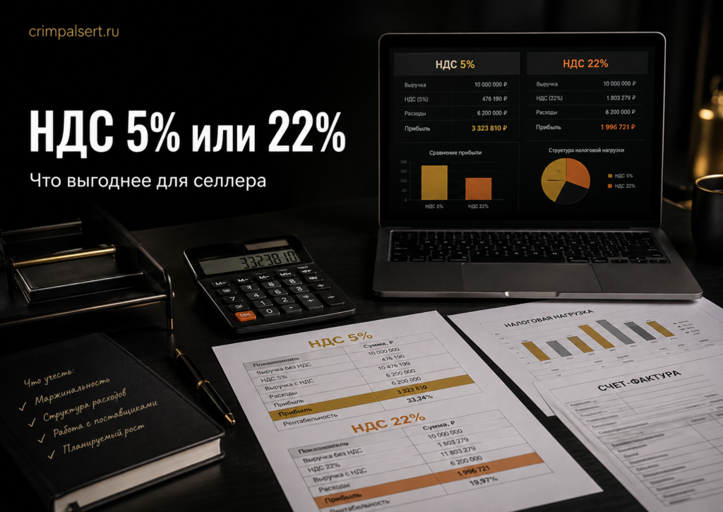 НДС 5% или 22% для импортёра-селлера: считаем на реальном товаре, а не по проценту