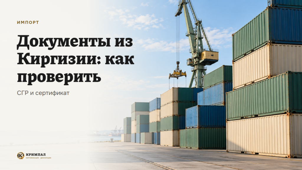 Документы из Киргизии для России: как проверить СГР и сертификат