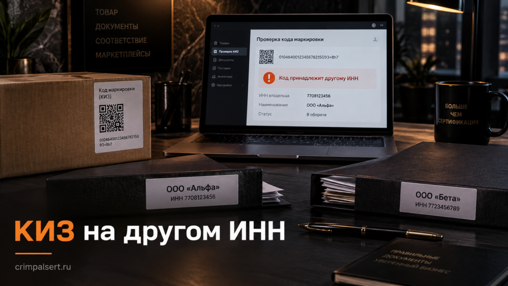 КИЗ принадлежит другому ИНН: как вернуть права на код маркировки