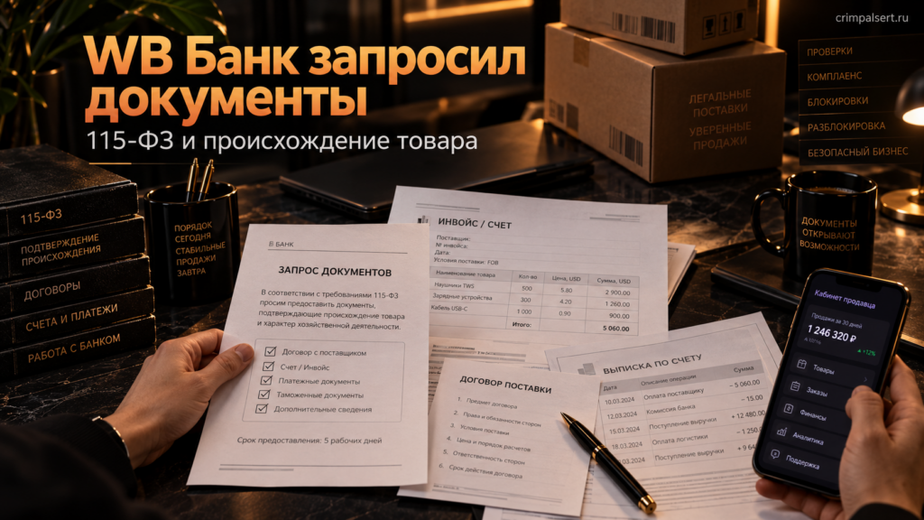 WB Банк запросил документы по 115‑ФЗ и происхождение товара: что делать продавцу Wildberries