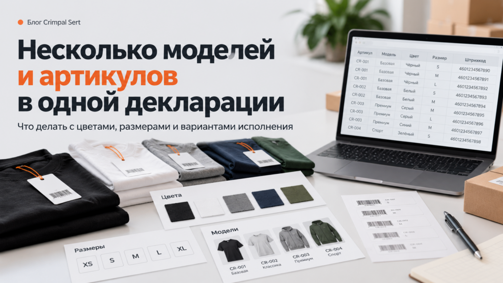 Можно ли указать несколько моделей и артикулов в одной декларации: что делать с цветами и размерами