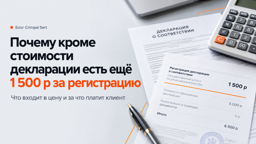 Почему кроме стоимости декларации нужно платить ещё 1 500 р за регистрацию